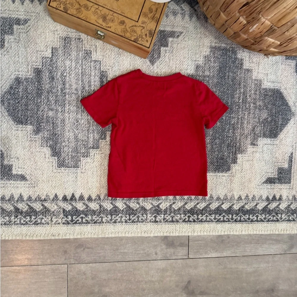 New Ralph Lauren 24 Months Boys' Red Short-Sleeve Polo Tee with Navy Pony